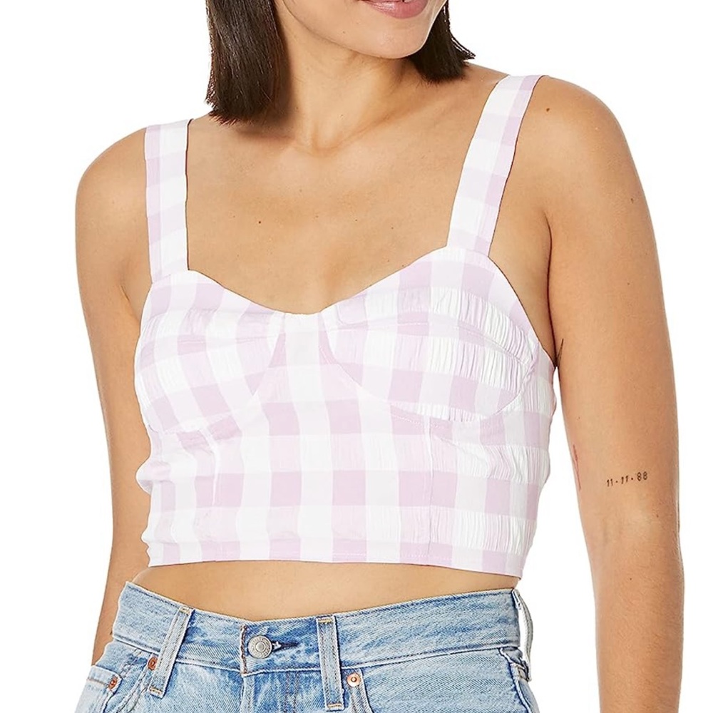 BB Dakota Gingham Crop Tank